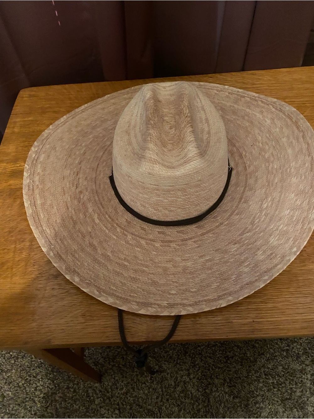 Wide Brim Straw Sun Hat - Beige